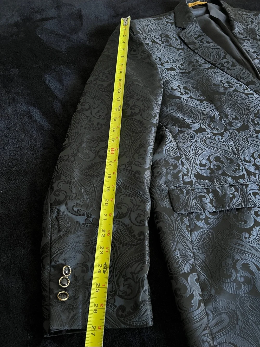 Italian Black Paisley Sport Coat